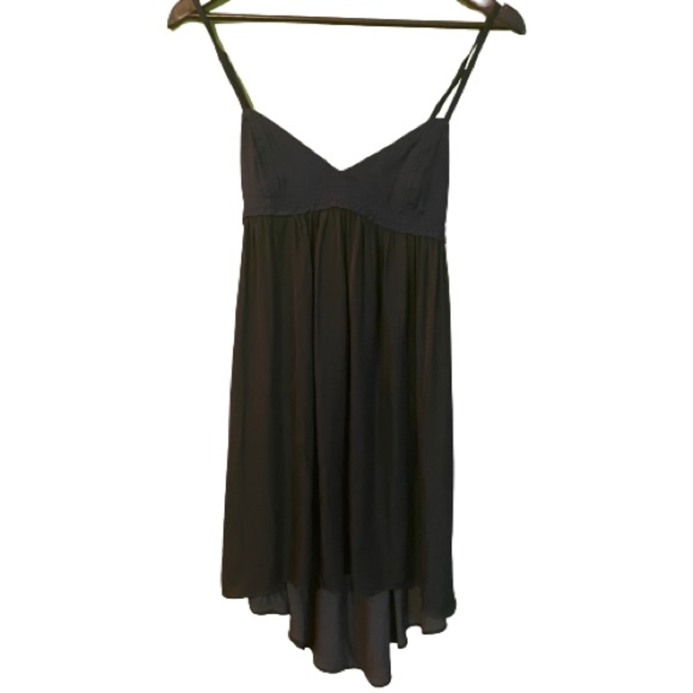 Zara black strap dress with navy blue fitted bust